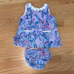Lilly Pulitzer Purple Animal Dress Set